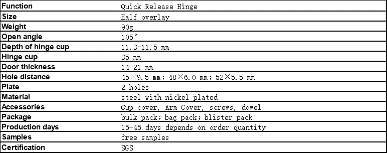 Multi-size Mount Hydraulic Furniture Hinge Hardware, 3-stage Buffering Quick Release Anti-corrosion Fitting Model 221 3-Way 3D, Wholesale Custom Cabinet Door Accessories